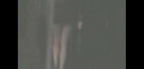  Sexy walk blonde in mini skirt slow motion